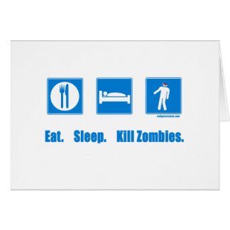 Cartão Coma. Sono. Zombis do matar