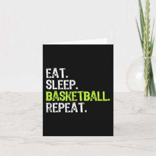 Cartão Coma um taco Legal no jogo de basquete Repetitivo