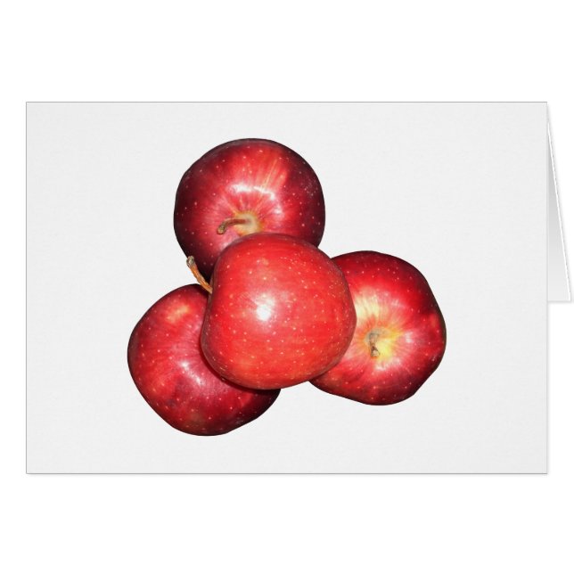 Cartão Coma uma maçã e vá dormir (Frente Horizontal)