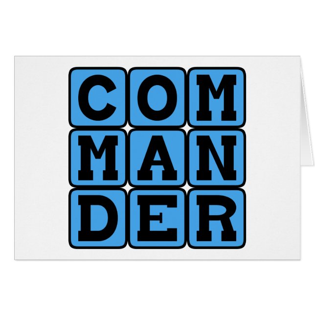 Cartão Comandante, Líder Militar (Frente Horizontal)