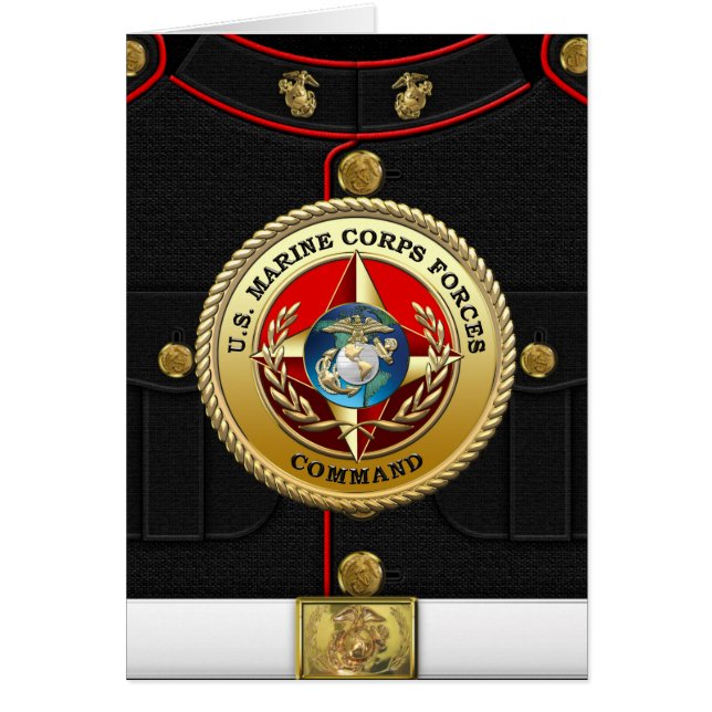 Cartão Comando das Forças Armadas dos EUA (MARFORCOM) [3D (Frente)