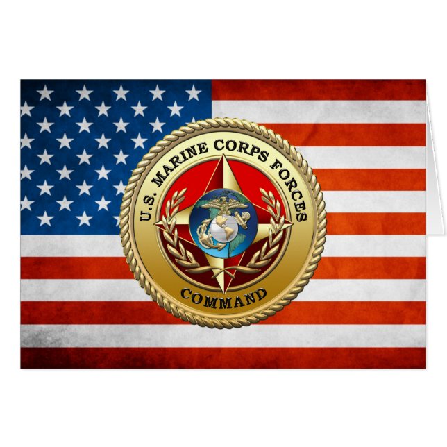 Cartão Comando das Forças Armadas dos EUA (MARFORCOM) [3D (Frente Horizontal)