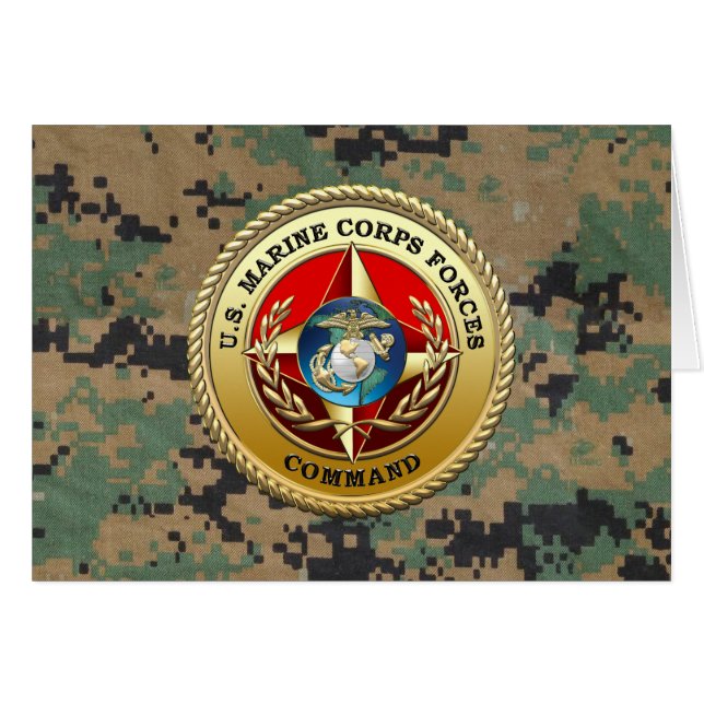 Cartão Comando das Forças Armadas dos EUA (MARFORCOM) [3D (Frente Horizontal)