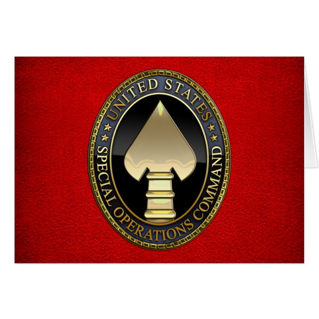 Cartão Comando de Operações Especiais dos EUA (Frente Horizontal)