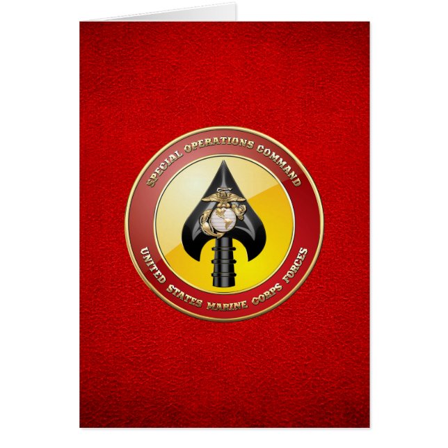 Cartão Comando de Operações Especiais USMC (MARSOC) [3D] (Frente)