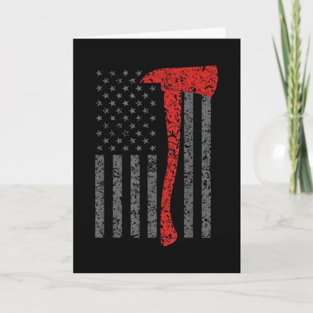 Cartão Combate a incêndios, bombeiros e capacetes, incênd (Frente)