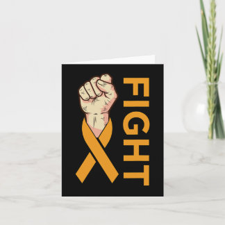 Cartão Combate À Leucemia Cancer Laranja Fita Advertência