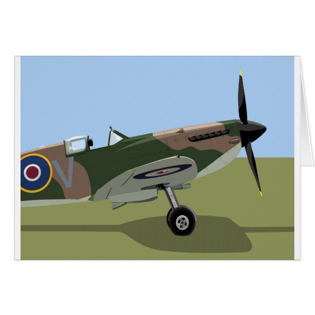 Cartão Combate ao Spitfire WW2 (Frente Horizontal)