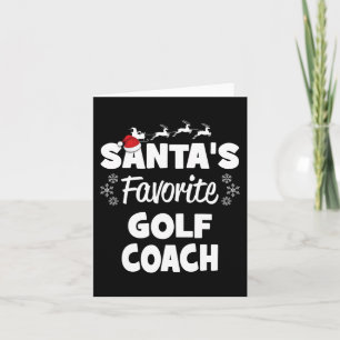 Cartão Combate de Natal do treinador de golfe favorito do