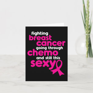 Cartão Combater o Cancer da Mama passando por Chemo e Sti