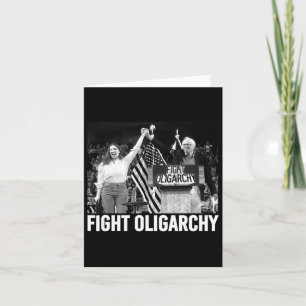Cartão Combater Oligarchy Bernie Sanders E A Liberdade Ao