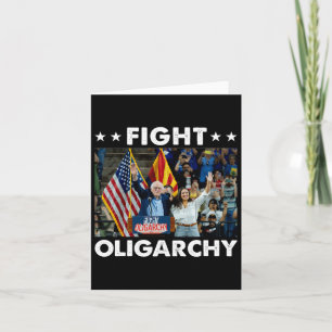 Cartão Combater Oligarchy Bernie Sanders E A Liberdade Ao