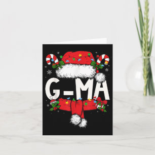 Cartão Combinação da Família Pajama Papai Noel, Natal, da