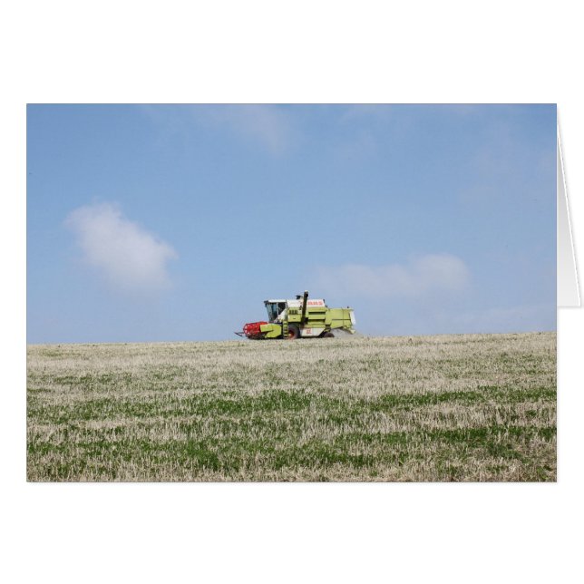 Cartão Combine Harvester (Frente Horizontal)
