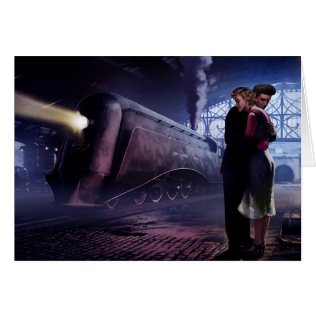 Cartão Comboio azul (Frente Horizontal)