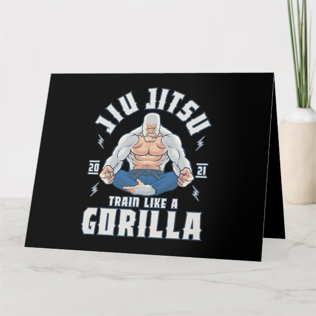 Cartão Comboio como Gorilla BJJ brasileiro Jiu Jitsu (Frente)