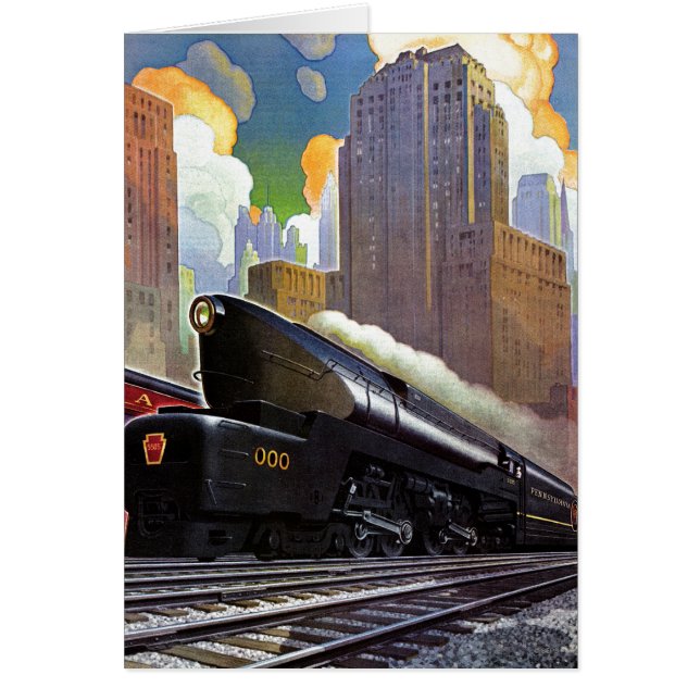 Cartão Comboio da Pensilvânia por desconhecido (Frente)