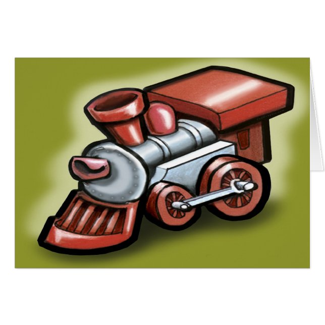 Cartão Comboio de Brinquedo (Frente Horizontal)