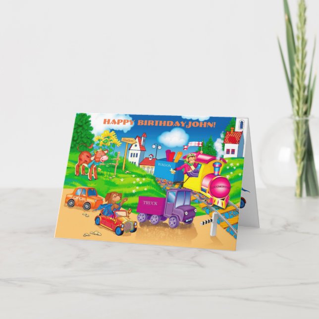 Cartão comboio e carro (Frente)