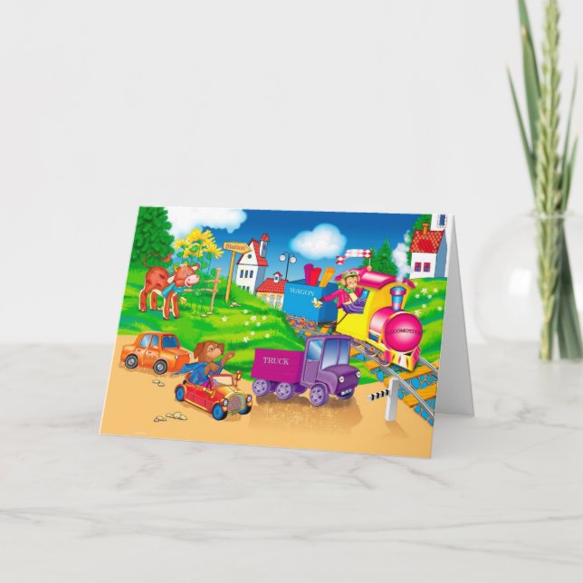 Cartão comboio e carro (Frente)