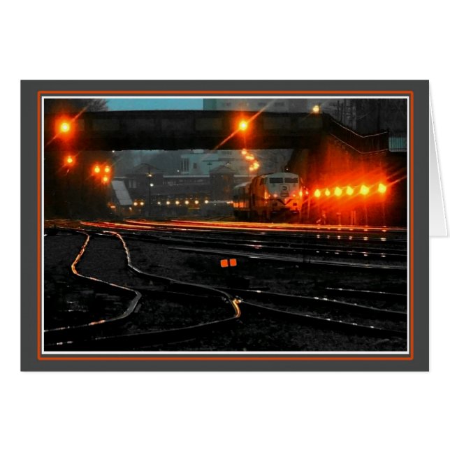 Cartão Comboio noturno (Frente Horizontal)