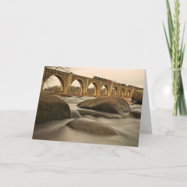 Cartão Comboio sobre James River (Frente)