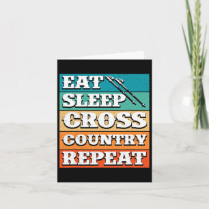 Cartão Come Sleep Cross Country Repete Skier Winter Sport
