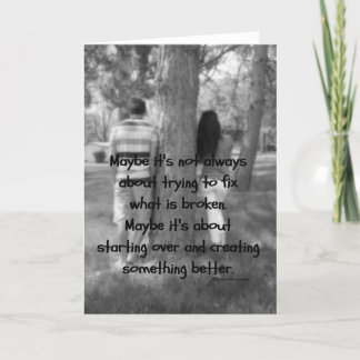Cartão Começar sobre e perdoar o passado