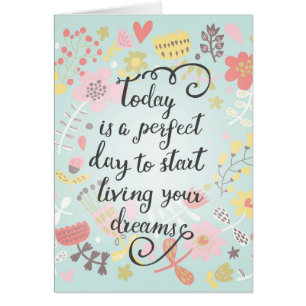 Cartão Comece viver seus sonhos