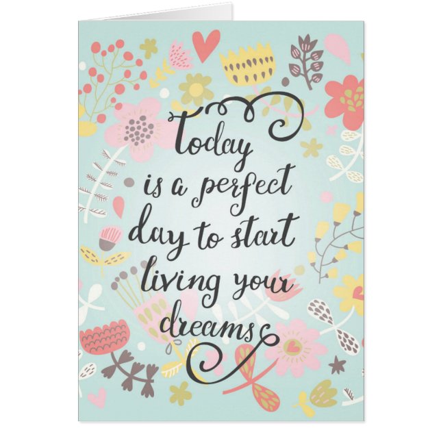 Cartão Comece viver seus sonhos (Frente)