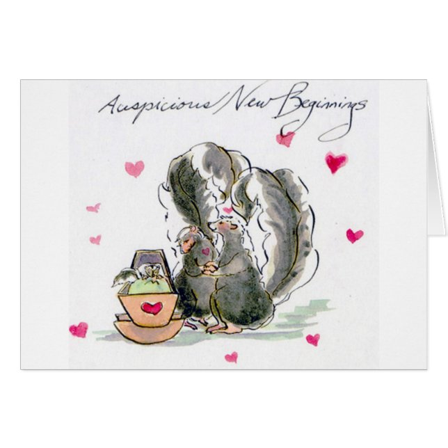 Cartão Começos novos auspiciosos (Frente Horizontal)