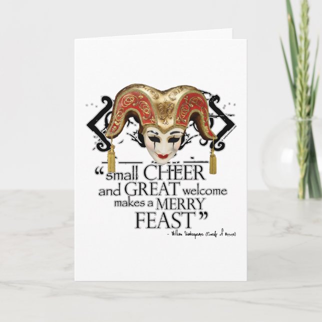 Cartão Comédia de citações do banquete dos erros (Frente)
