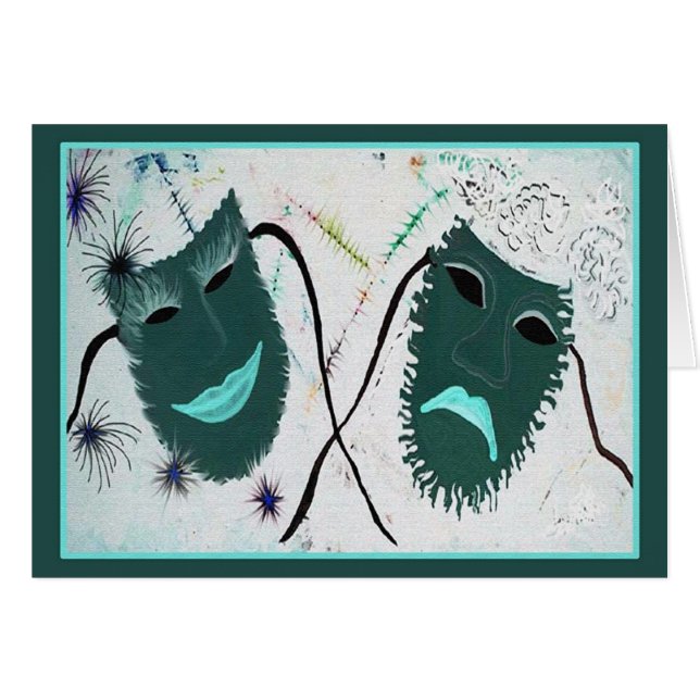 Cartão Comédia/tragédia (Frente Horizontal)