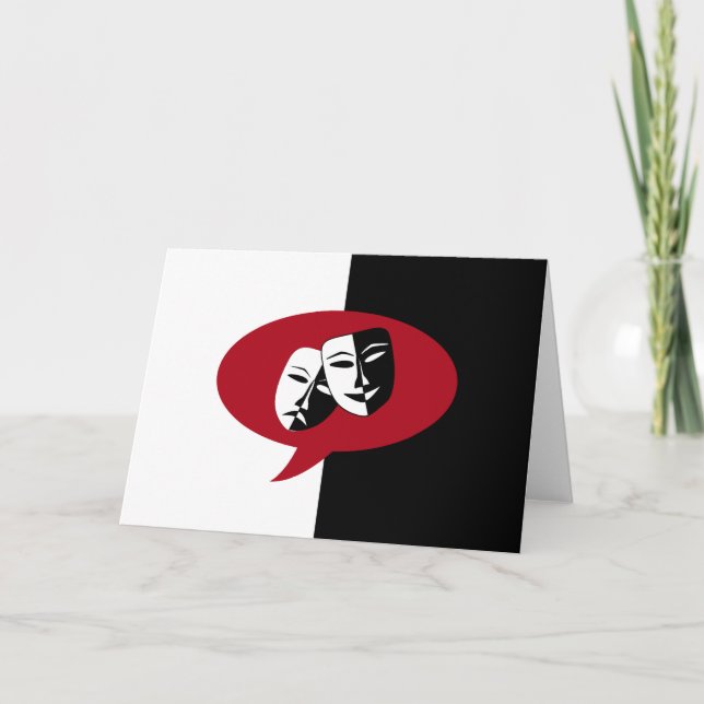 Cartão Comedy and Tragedy Masks (Frente)