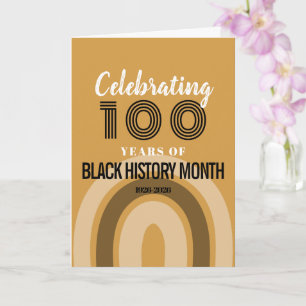 Cartão Comemorando 100 Anos do Mês da História Negra