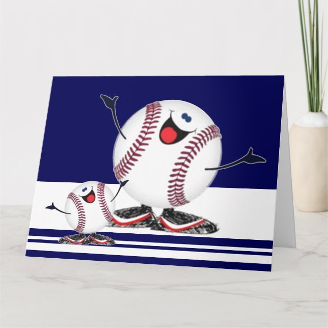 Cartão Comemorando Beisebóis (Frente)