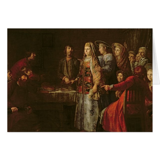 Cartão Comemorando o acordo do casamento, 1777 (Frente Horizontal)