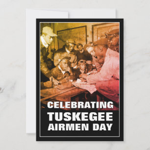 Cartão Comemorando o DIA DOS PILOTOS DE TUSKEGEE