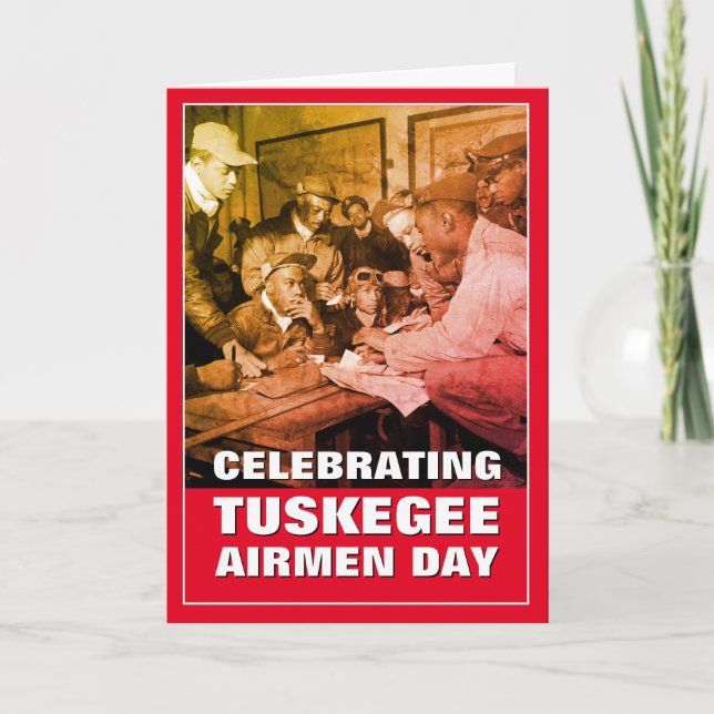 Cartão Comemorando o Dia dos TUSKEGEE AIRMEN (Frente)