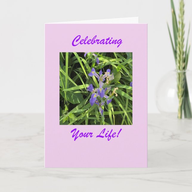 Cartão Comemorando sua Vida (Frente)