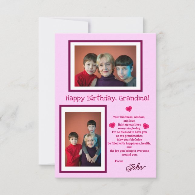 Cartão Comemorativos Folha Única (Frente)