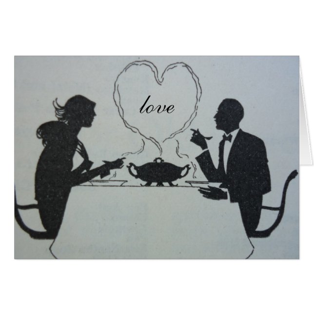 Cartão Comensal para dois (Frente Horizontal)