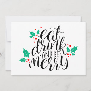 Cartão Comer Beber e Ser Feliz Design