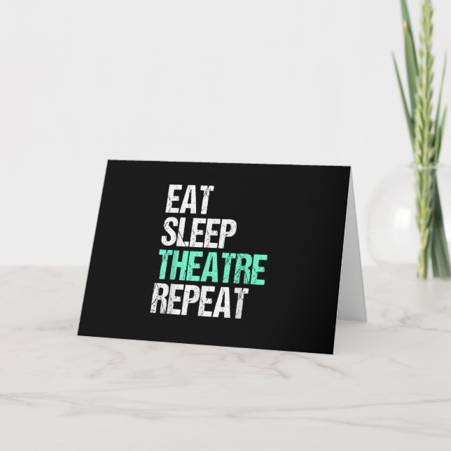 Cartão Comer Dormir Ator Repetir Presente Ator Atriz Engr (Frente)