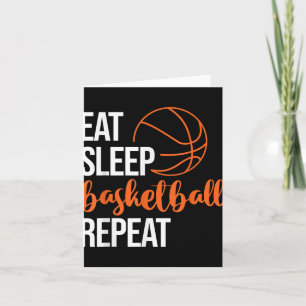 Cartão Comer Dormir Basquetebol Repetir Diversão Motivaçã