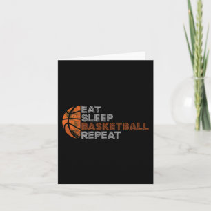 Cartão Comer Dormir Basquetebol Repetir Para Homens Mulhe