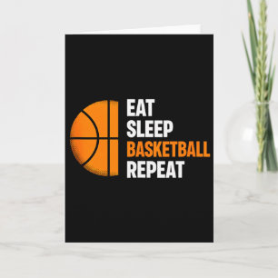 Cartão Comer Dormir Basquetebol Repetir Tanque de Amante