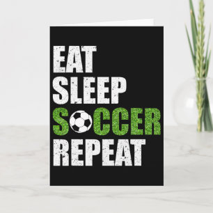 Cartão Comer Dormir Futebol Repetir Camisa de Presente pa