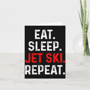 Cartão Comer dormir jet ski repetir esportes aquáticos la