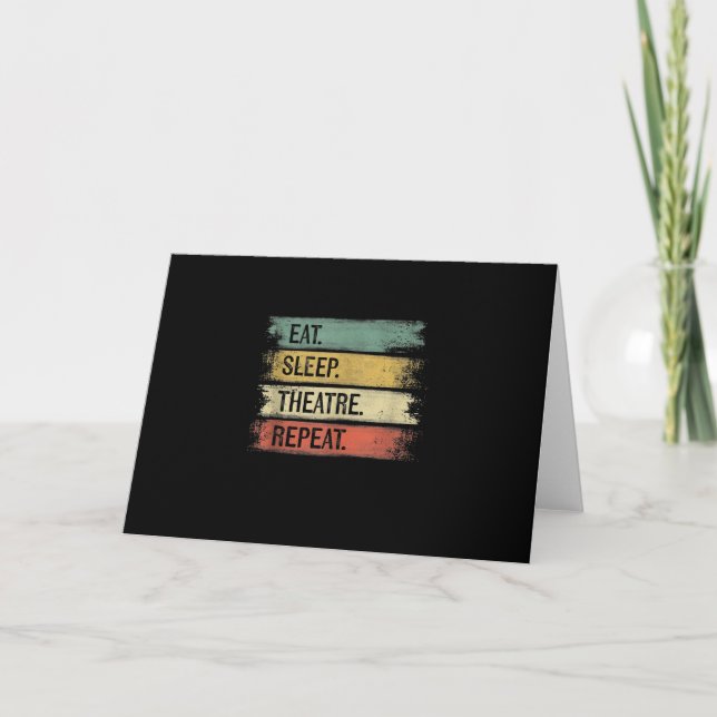 Cartão Comer Dormir Teatro Repetir Presentes de Tecnologi (Frente)